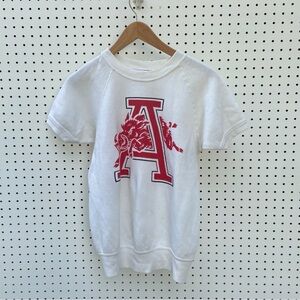 Vintage white monogram A shirt sleeve sweatshirt